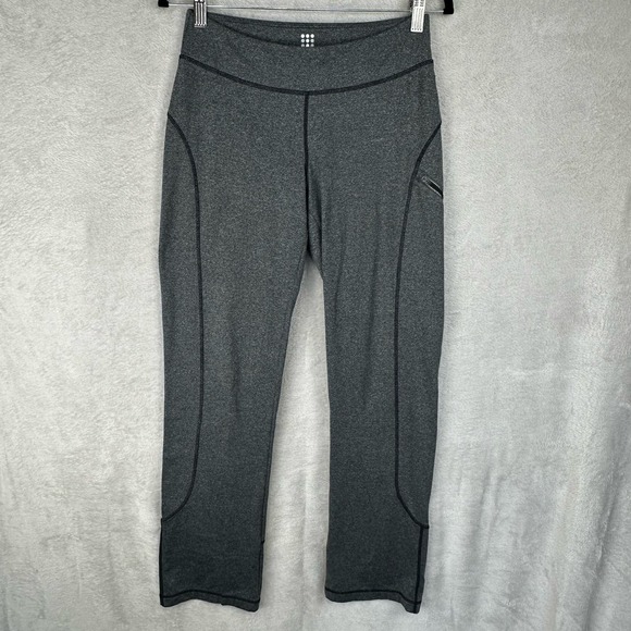 Title Nine Pants Womens Extra Small Gray Pullon Yoga Straight Leg Stretch Pocket - Picture 1 of 14